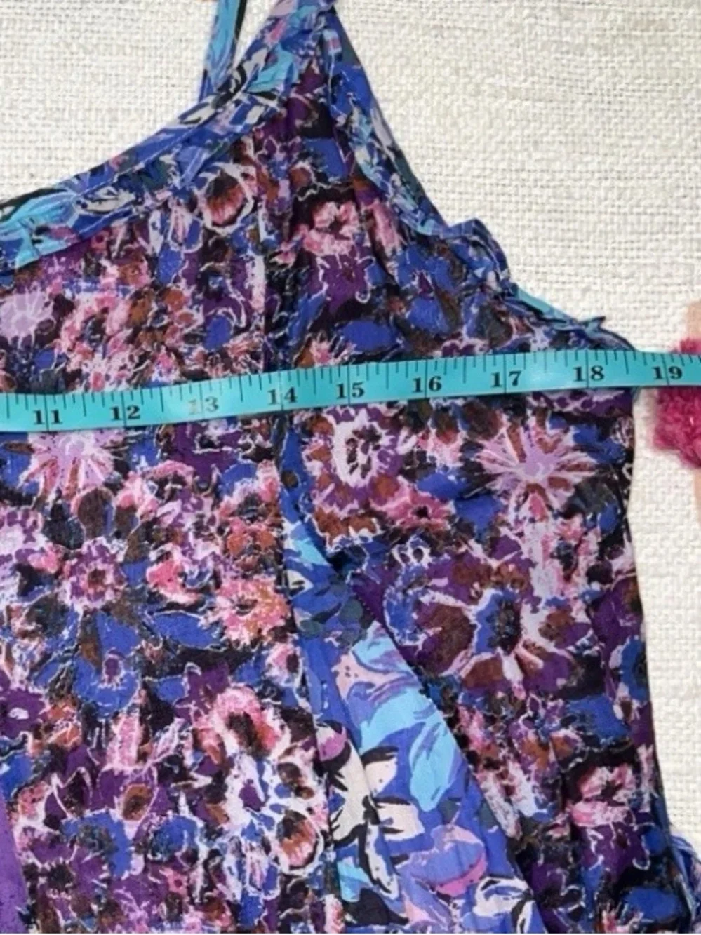 🆕 Free People Moondive Maxi Dress Purple Floral Combo Small Boho Beachy